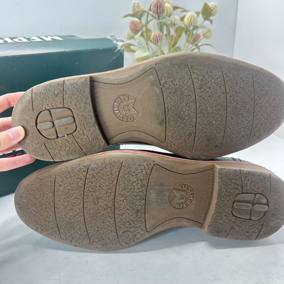 Mephisto Waino Leather Derby Shoes Lace Up Dark Brown Men 9 Tried On Comfort - Picture 8 of 10